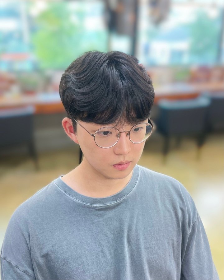 지승 실장이 시술한 시스루 댄디펌