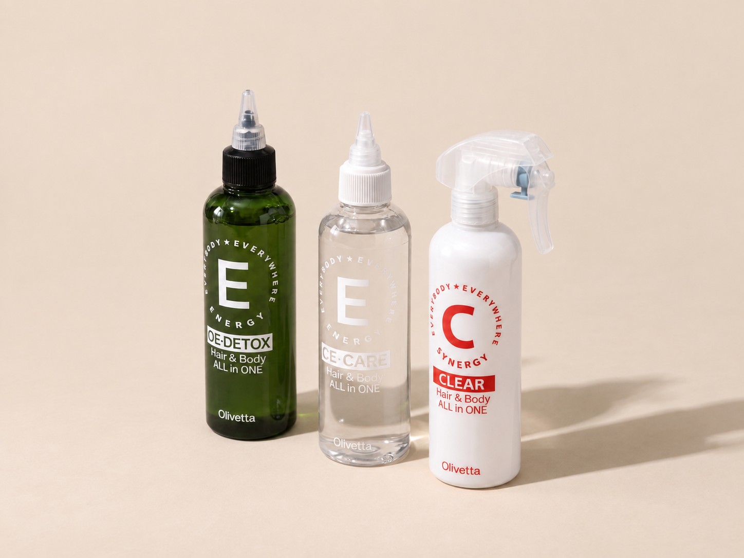 올리베타 버블 DCC 제품 셋 — OE-DETOX · CE·CARE · CLEAR